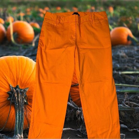 Talbots Hampshire. orange pants with tiny split at ankle. - Picture 2 of 7